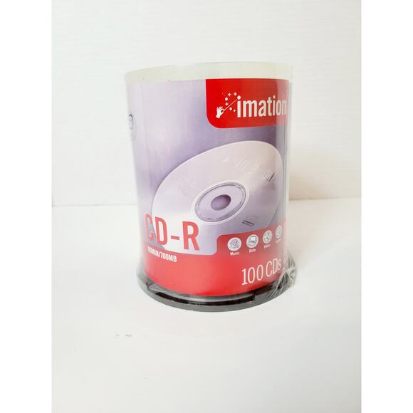 Imation 100 Pack 1x-48x Compatible 700MB 80 MIN CD-R - Picture 1 of 3